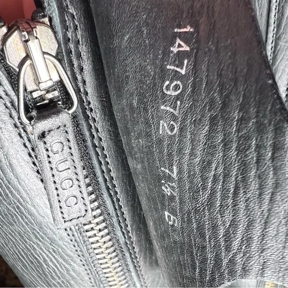 Black Leather GUCCI boots - Picture 13 of 14